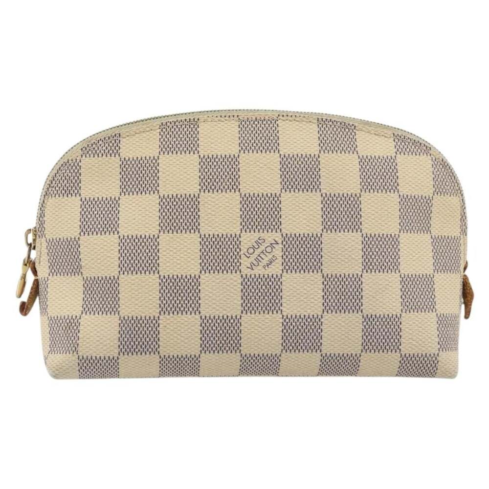 Louis Vuitton Damier Azur Pochette Cosmetic PM Pouch White